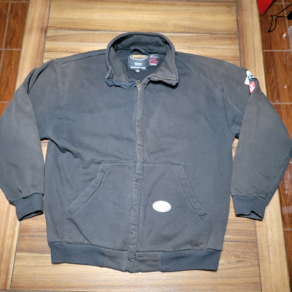 Pioneer Flame Guard Fire Retardant Full Zip Black Unisex Jacket - Size Large